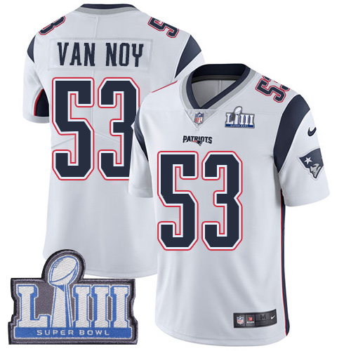 New England Patriots #53 Kyle Van Noy White Super Bowl LIII Bound Men's Stitched Vapor Untouchable Limited Jersey Men's cheap jerseys for sale - CheapJerseys.Shop