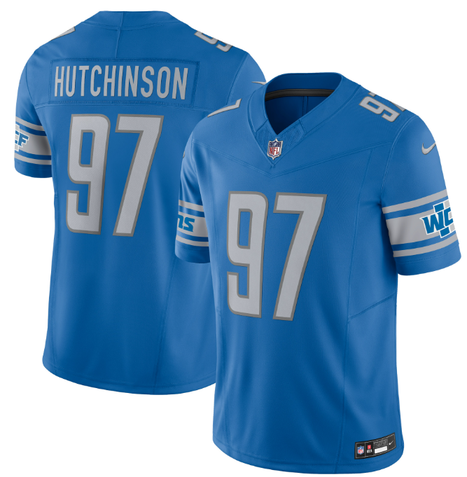 Aidan Hutchinson Detroit Lions Vapor F.U.S.E. Limited Jersey – Blue cheap jerseys for sale - CheapJerseys.Shop