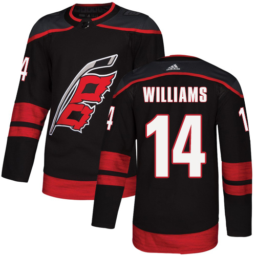 Carolina Hurricanes #14 Justin Williams Black Alternate Authentic Stitched Jersey Men's cheap jerseys for sale - CheapJerseys.Shop