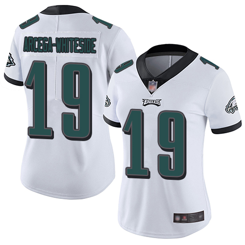 Philadelphia Eagles #19 JJ Arcega-Whiteside White Women's Stitched Vapor Untouchable Limited Jersey Womens cheap jerseys for sale - CheapJerseys.Shop