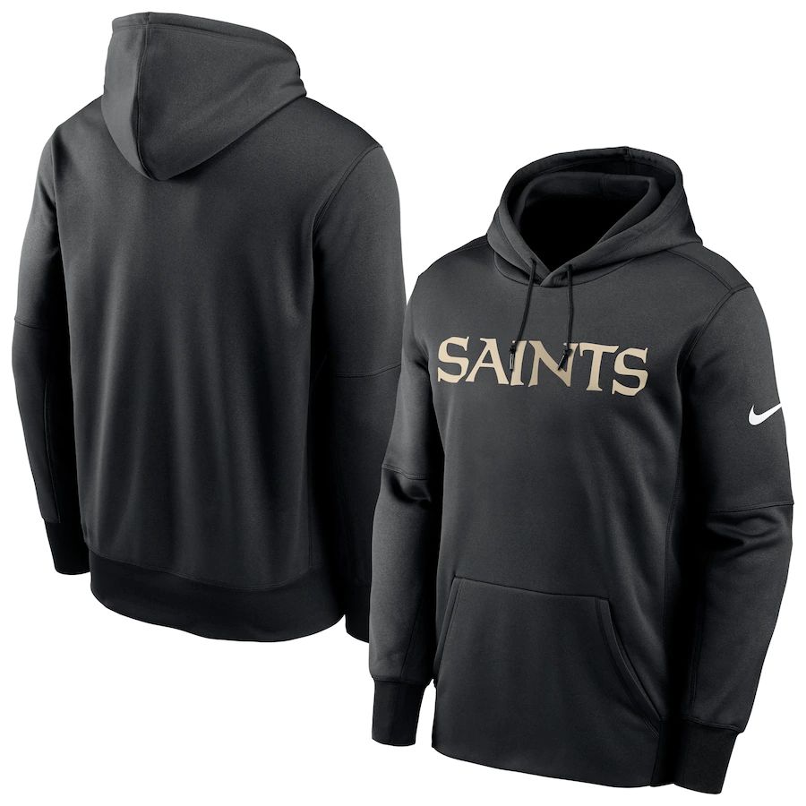 New Orleans Saints Fan Gear Wordmark Performance Pullover Hoodie Black cheap jerseys for sale - CheapJerseys.Shop
