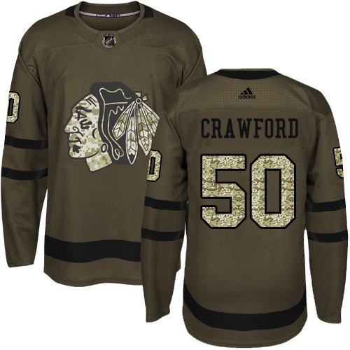 Chicago Blackhawks #50 Corey Crawford Green Salute to Service Stitched Youth Jersey Youth cheap jerseys for sale - CheapJerseys.Shop