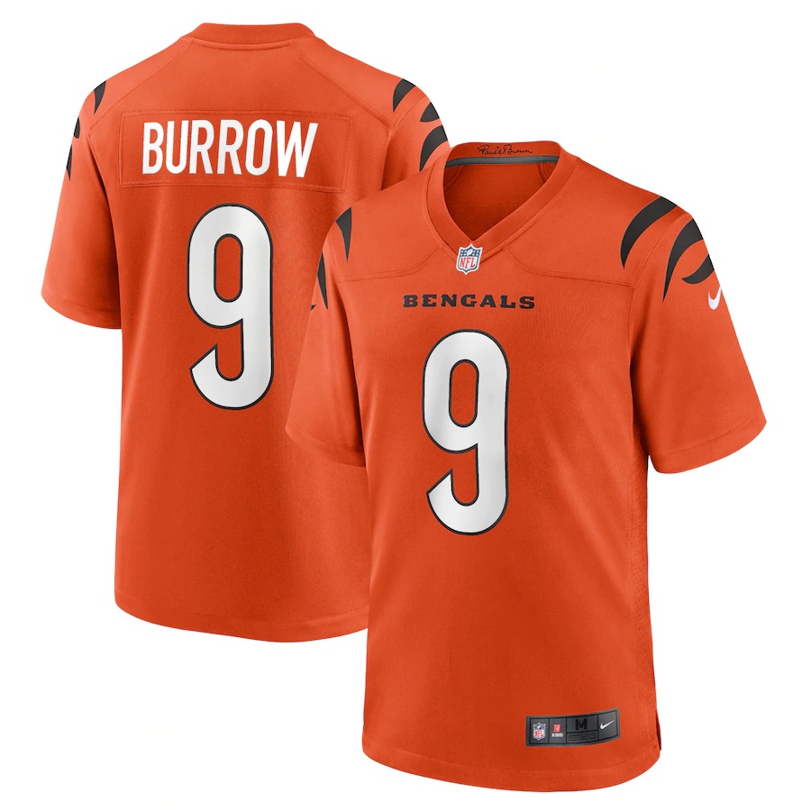 Cincinnati Bengals #9 Joe Burrow Orange Youth Alternate Game Jersey cheap jerseys for sale - CheapJerseys.Shop