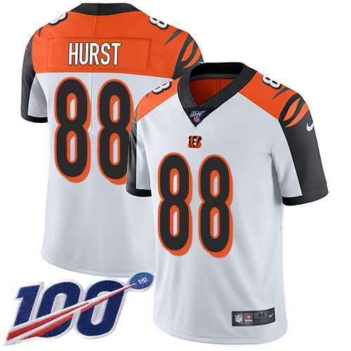 Bengals #88 Hayden Hurst White Men's Stitched 100th Season Vapor Untouchable Limited Jersey cheap jerseys for sale - CheapJerseys.Shop
