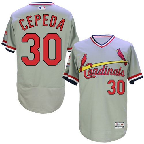 St.Louis Cardinals #30 Orlando Cepeda Grey Flexbase Authentic Collection Cooperstown Stitched Jersey Men's cheap jerseys for sale - CheapJerseys.Shop