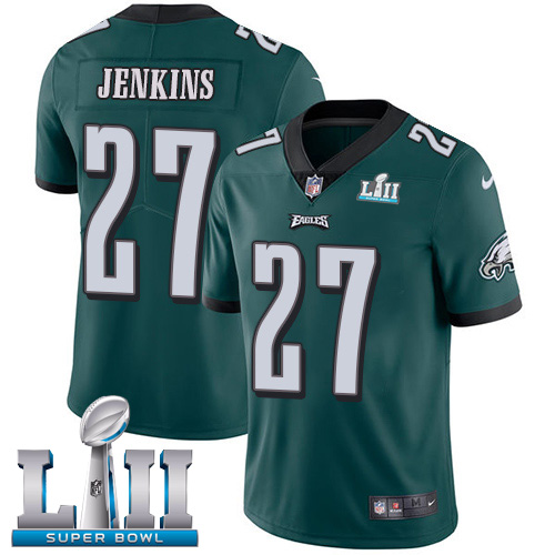Philadelphia Eagles #27 Malcolm Jenkins Midnight Green Team Color Super Bowl LII Youth Stitched Vapor Untouchable Limited Jersey Youth cheap jerseys for sale - CheapJerseys.Shop