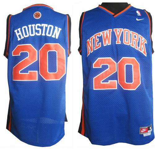 New York Knicks #20 Allan Houston Blue Throwback Stitched Jersey Mens cheap jerseys for sale - CheapJerseys.Shop