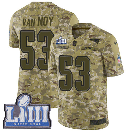 New England Patriots #53 Kyle Van Noy Camo Super Bowl LIII Bound Men's Stitched Limited 2018 Salute To Service Jersey Men's cheap jerseys for sale - CheapJerseys.Shop
