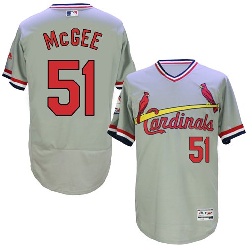 St.Louis Cardinals #51 Willie McGee Grey Flexbase Authentic Collection Cooperstown Stitched Jersey Men's cheap jerseys for sale - CheapJerseys.Shop