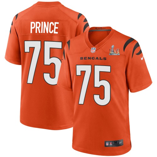 Cincinnati Cincinnati Bengals #75 Isaiah Prince Orange Super Bowl LVI Patch Alternate Game Jersey Men's cheap jerseys for sale - CheapJerseys.Shop
