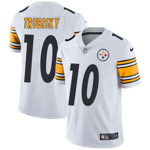 Steelers #10 Mitchell Trubisky White Men's Stitched Vapor Untouchable Limited Jersey cheap jerseys for sale - CheapJerseys.Shop