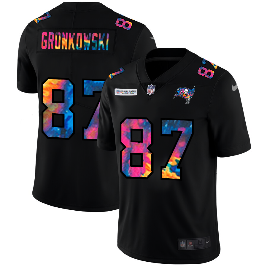 Tampa Bay Buccaneers #87 Rob Gronkowski Men's Multi-Color Black 2020 Crucial Catch Vapor Untouchable Limited Jersey cheap jerseys for sale - CheapJerseys.Shop