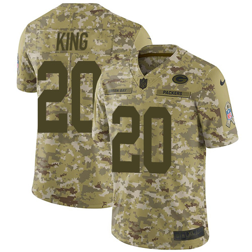 Green Bay Packers #20 Kevin King Camo Youth Stitched Limited 2018 Salute to Service Jersey Youth cheap jerseys for sale - CheapJerseys.Shop