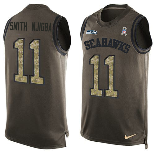 Seahawks #11 Jaxon Smith-Njigba Green Men's Stitched Limited Salute To Service Tank Top Jersey cheap jerseys for sale - CheapJerseys.Shop