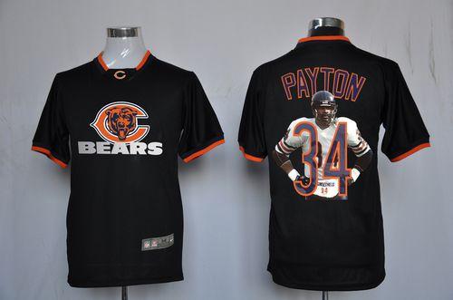 Bears #34 Walter Payton Black Men's Game All Star Fashion Jersey cheap jerseys for sale - CheapJerseys.Shop