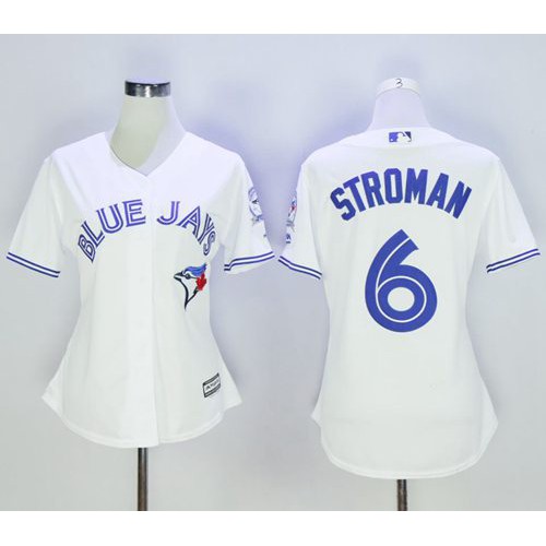 Toronto Blue Jays #6 Marcus Stroman White Women's Home Stitched Jersey Womens cheap jerseys for sale - CheapJerseys.Shop