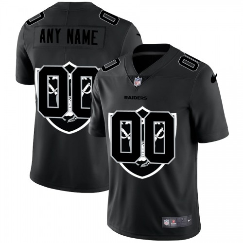 Las Vegas Raiders Custom Men's Team Logo Dual Overlap Limited Jersey Black cheap jerseys for sale - CheapJerseys.Shop