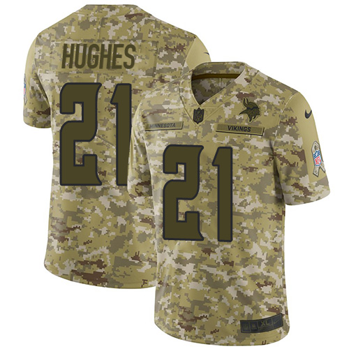 Minnesota Vikings #21 Mike Hughes Camo Men's Stitched Limited 2018 Salute To Service Jersey Men's cheap jerseys for sale - CheapJerseys.Shop