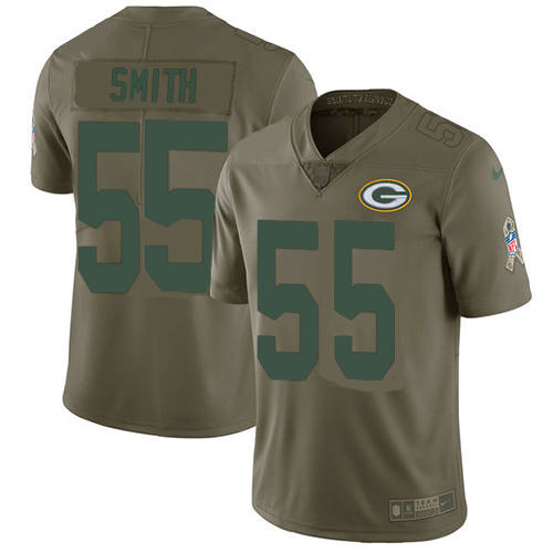 Green Bay Packers #55 Za'Darius Smith Olive Men's Stitched Limited 2017 Salute To Service Jersey Men's cheap jerseys for sale - CheapJerseys.Shop