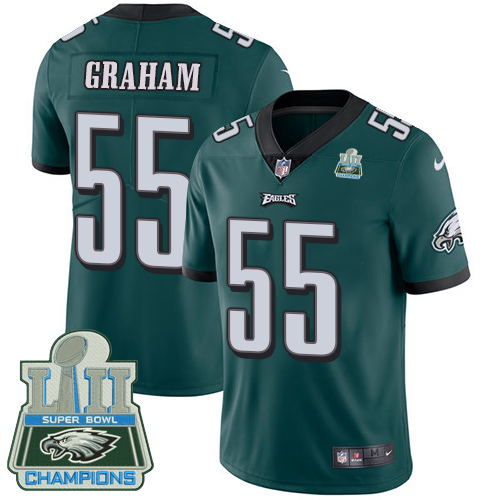 Eagles #55 Brandon Graham Midnight Green Team Color Super Bowl LII Champions Youth Stitched Vapor Untouchable Limited Jersey cheap jerseys for sale - CheapJerseys.Shop
