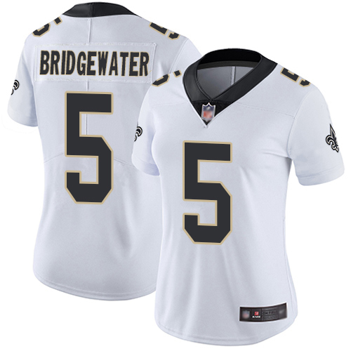 New Orleans Saints #5 Teddy Bridgewater White Women's Stitched Vapor Untouchable Limited Jersey Womens cheap jerseys for sale - CheapJerseys.Shop