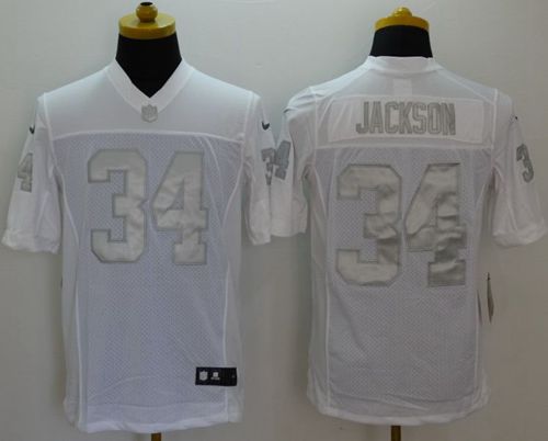 Raiders #34 Bo Jackson White Men's Stitched Limited Platinum Jersey cheap jerseys for sale - CheapJerseys.Shop