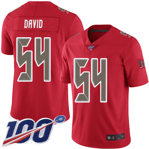 Buccaneers #54 Lavonte David Red Men's Stitched Limited Rush 100th Season Jersey cheap jerseys for sale - CheapJerseys.Shop