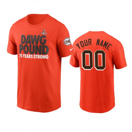Cleveland Browns Custom 1946 Collection T-Shirt Orange cheap jerseys for sale - CheapJerseys.Shop