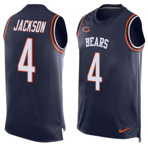 Bears #4 Eddie Jackson Navy Blue Team Color Men's Stitched Limited Tank Top Jersey cheap jerseys for sale - CheapJerseys.Shop