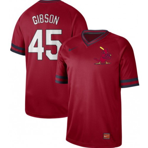 St.Louis Cardinals #45 Bob Gibson Red Authentic Cooperstown Collection Stitched Jersey Men's cheap jerseys for sale - CheapJerseys.Shop
