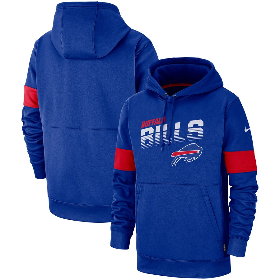 Buffalo Bills Sideline Team Logo Performance Pullover Hoodie Royal cheap jerseys for sale - CheapJerseys.Shop