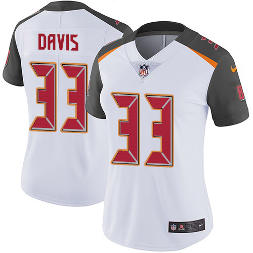 Tampa Bay Buccaneers #33 Carlton Davis III White Women's Stitched Vapor Untouchable Limited Jersey Womens cheap jerseys for sale - CheapJerseys.Shop