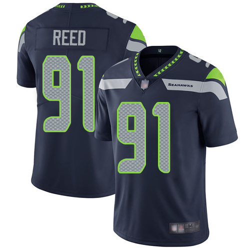 Seattle Seahawks #91 Jarran Reed Steel Blue Team Color Men's Stitched Vapor Untouchable Limited Jersey Men's cheap jerseys for sale - CheapJerseys.Shop