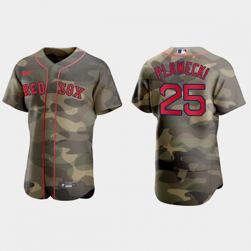 Boston Boston Red Sox #25 Kevin Plawecki Men's 2021 Armed Forces Day Authentic Jersey -Camo Men's cheap jerseys for sale - CheapJerseys.Shop