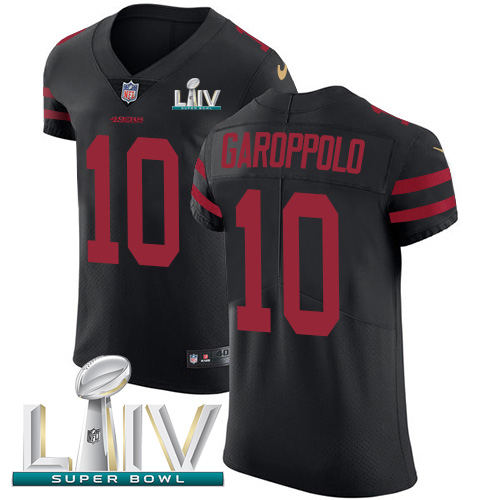 49ers #10 Jimmy Garoppolo Black Super Bowl LIV 2020 Alternate Men's Stitched Vapor Untouchable Elite Jersey cheap jerseys for sale - CheapJerseys.Shop