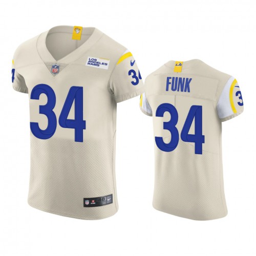 Los Angeles Los Angeles Rams #34 Jake Funk Men's Vapor Elite Player Jersey - Bone Men's cheap jerseys for sale - CheapJerseys.Shop