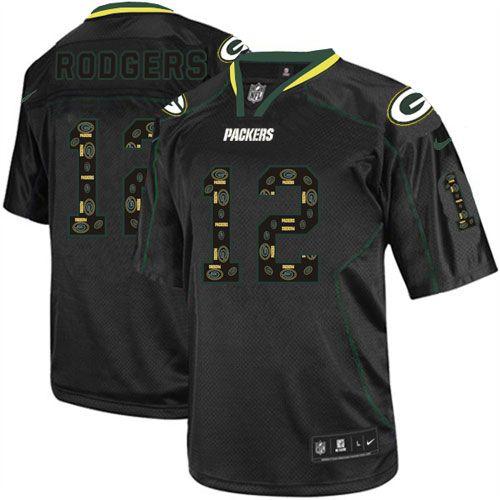 Packers #12 Aaron Rodgers New Lights Out Black Men's Stitched Elite Jersey cheap jerseys for sale - CheapJerseys.Shop