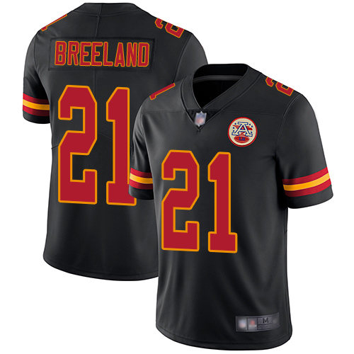 Kansas City Chiefs #21 Bashaud Breeland Black Men's Stitched Limited Rush Jersey Men's cheap jerseys for sale - CheapJerseys.Shop