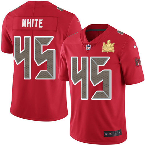 Buccaneers #45 Devin White Red Youth Super Bowl LV Champions Stitched Limited Rush Jersey cheap jerseys for sale - CheapJerseys.Shop