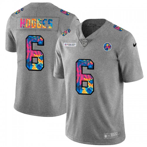 Pittsburgh Pittsburgh Steelers #6 Devlin Hodges Men's Multi-Color 2020 Crucial Catch Jersey Greyheather Men's cheap jerseys for sale - CheapJerseys.Shop