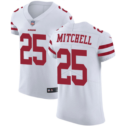 49ers #25 Elijah Mitchell White Men's Stitched Vapor Untouchable Elite Jersey cheap jerseys for sale - CheapJerseys.Shop