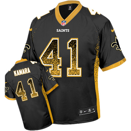 Saints #41 Alvin Kamara Black Team Color Men's Stitched Elite Drift Fashion Jersey cheap jerseys for sale - CheapJerseys.Shop