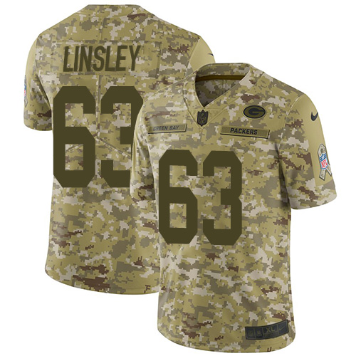 Green Bay Packers #63 Corey Linsley Camo Men's Stitched Limited 2018 Salute To Service Jersey Men's cheap jerseys for sale - CheapJerseys.Shop