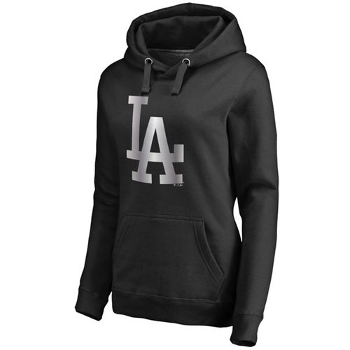 Women's Los Angeles Dodgers Platinum Collection Pullover Hoodie Black cheap jerseys for sale - CheapJerseys.Shop