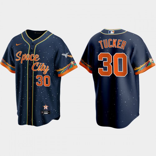 Houston Houston Astros #30 Kyle Tucker Navy Men's 2021 City Connect Replica Jersey Men's cheap jerseys for sale - CheapJerseys.Shop