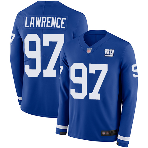 Giants #97 Dexter Lawrence Royal Blue Team Color Youth Stitched Limited Therma Long Sleeve Jersey cheap jerseys for sale - CheapJerseys.Shop