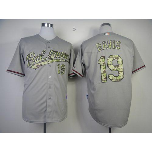 Baltimore Orioles #19 Chris Davis Grey USMC Cool Base Stitched Jersey Men's cheap jerseys for sale - CheapJerseys.Shop