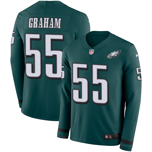 Eagles #55 Brandon Graham Midnight Green Team Color Men's Stitched Limited Therma Long Sleeve Jersey cheap jerseys for sale - CheapJerseys.Shop
