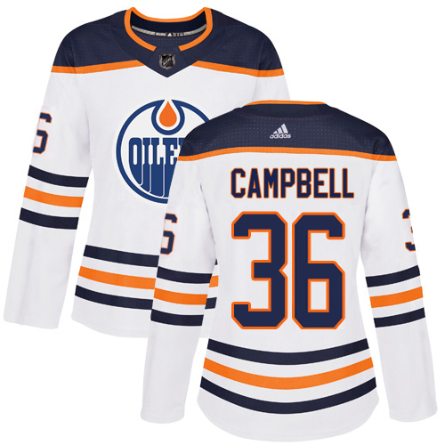 Oilers #36 Jack Campbell White Road Authentic Women's Stitched Jersey cheap jerseys for sale - CheapJerseys.Shop