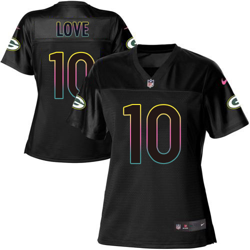 Packers #10 Jordan Love Black Women's Fashion Game Jersey cheap jerseys for sale - CheapJerseys.Shop